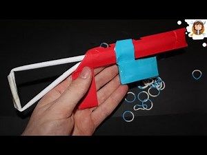 Paper Gun that Shoots 9 Rubber Bands - (Paper Shotgun)