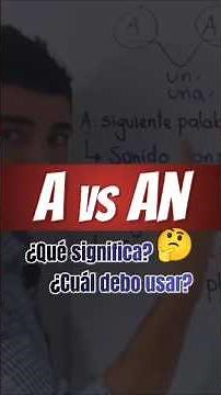 A vs AN in English | Learn when to use “a” or “an” in seconds | Quick review