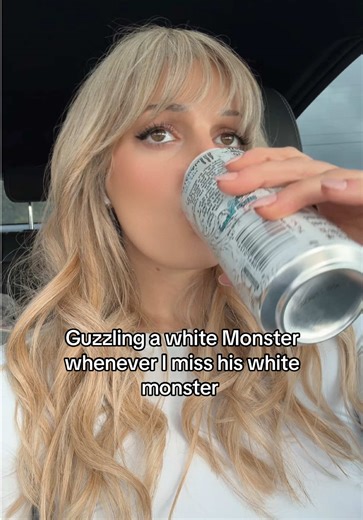 Guzzling White Monster Energy Drink Experience