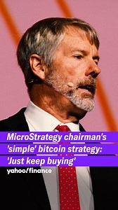 Michael Saylor says MicroStrategy's bitcoin strategy is simple: 'Just keep buying' 💰💰💰 | Yahoo Finance