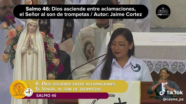 SALMO 46: Dios asciende entre aclamaciones, el Señor al son de trompetas. / Autor: Jaime Cortez. Pueblos todos batan palmas aclamen a Dios con gritos de jubilo porque el Señor es sublime y terrible emperador de toda la tierra. R. Dios asciende entre aclamaciones el Señor, al son de trompetas toquen para Dios, toquen toquen para nuestro Rey, toquen. R. Porque Dios es el Rey del mundo toquen con maestría Dios reina sobre las naciones Dios se sienta en su trono sagrado. R. #música #somosiglesiacató