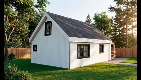 20x26 Cabin Plan – 640 Sq Ft Small House With Loft | 1 Bed Blueprint - Etsy