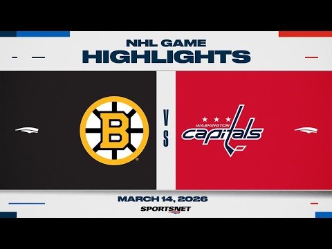 NHL Highlights | Bruins vs. Capitals - March 14, 2026