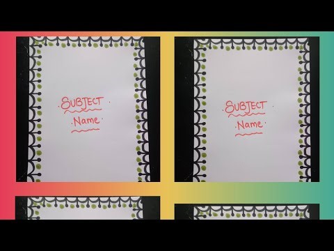 A Super 😍 border designs/project work designs/File/Front page designs for school,collegeproject