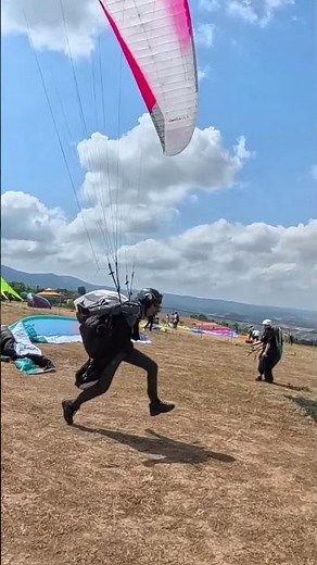 Beautiful Paragliding Takeoff 🪂 | Flying Free Above the Clouds #paragliding #adventure #omega