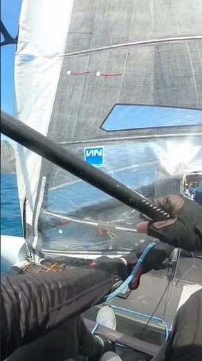 Gybing a foiling moth at full speed