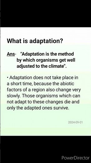 Class -6. What is adaptation? definition# Science.