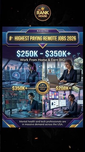 Top 10 Highest Paying Remote Jobs in 2026 #shorts #therankhouse #usa