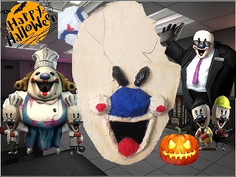 ICE SCREAM ROD`S MASK HALLOWEEN DIY TUTORIAL