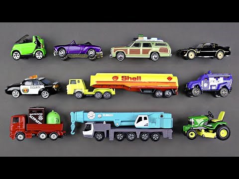 Learning Street Vehicles for Kids #5 - Hot Wheels, Matchbox, Tomica トミカ Cars and Trucks, Disney Cars