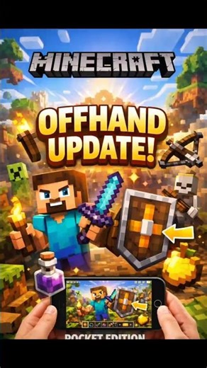 Minecraft PE OFFHAND Update 😱 | Pocket Edition Me Bada Update!