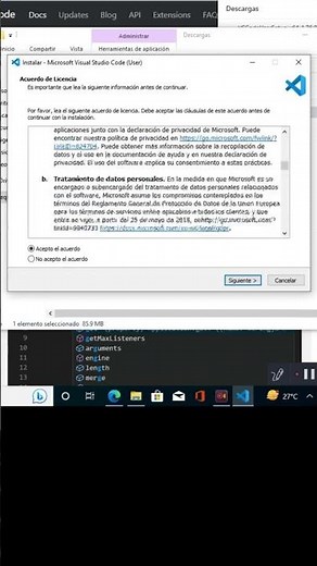 Instalar Visual Studio Code en Windows #instalar #programming #vscode