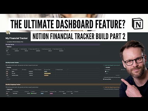 The Ultimate Notion Template Hack?! Financial Tracker Dashboard Build 2 (Notion tutorial)
