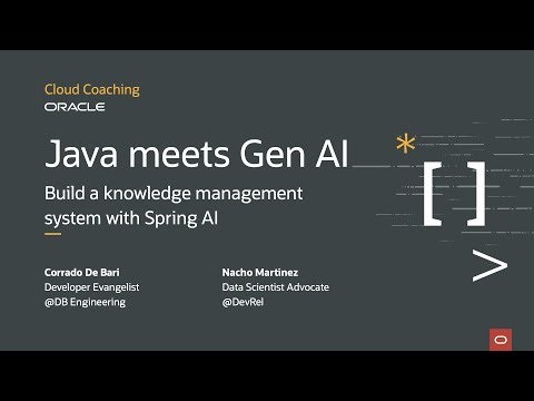 Cloud Coaching - Java meets Generative AI