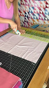 There’s something so satisfying about watching a pile of pink fabrics turn into a cohesive quilt ✨ Using strip piecing in the Doubled Up quilt pattern makes piecing so streamlined, but using a variety of fabrics instead of background lets all these shades blend together effortlessly—soft, balanced, and full of texture without overthinking every block. Strip piecing is one of those techniques that makes the process feel just as fun as the finished quilt. More sewing, more flow, more fun 💕 Do you