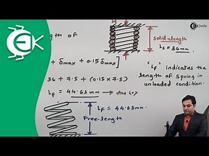 Problem on Design of Helical Compression Spring For Given Range of Load Video Lecture | Design of Machine Elements - Mechanical Engineering