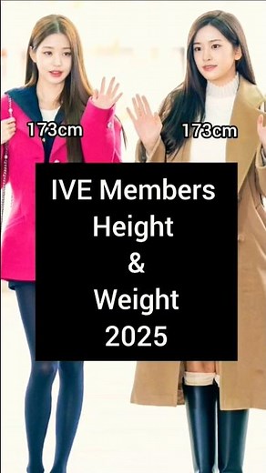IVE Members Height & Weight 2025 #IVE #kpop #height #profile #wonyoung