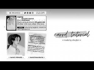 simple & easy carrd tutorial — © openingsequence