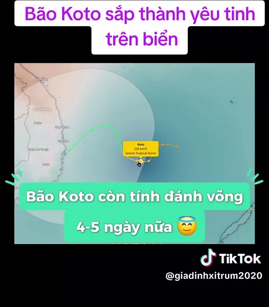 Bão số 15 (Koto) còn tồn tại 4-5 ngày nữa trên biển...bất chấp mọi thứ...chắc yêu quái chứ bão gì 😅😅. #bãoquỷ , #xuhuongtiktok , #dubaothoitietvtv , #giaitri, #xuhuong