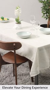 Laura Ashley Arabesque Luxurious Shimmery Fabric Tablecloth for Formal Dining, Holiday, Wedding or Party, 60" x 84", Silver