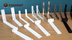 CLT 20'' Folding Shelf Brackets Max. Load 550 lb, Heavy Duty Stainless Steel DIY Wall Mounted Shelf Bracket Space Saving for Table Work Bench, Pack of 2