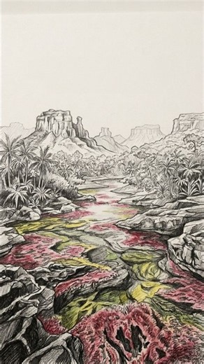 Caño cristales river🌈🏞️#cañocristales