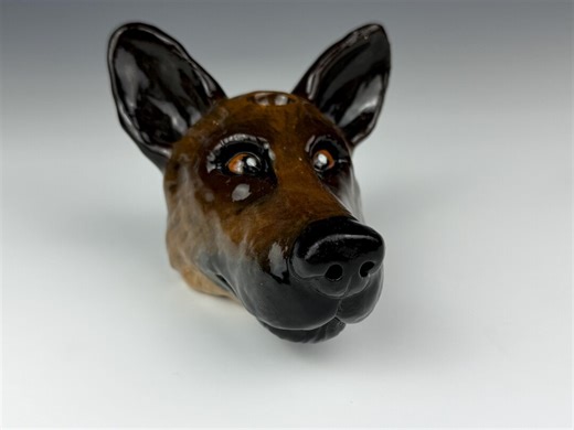 German Shepherd Pipe - Handmade Ceramic Pipe - Etsy