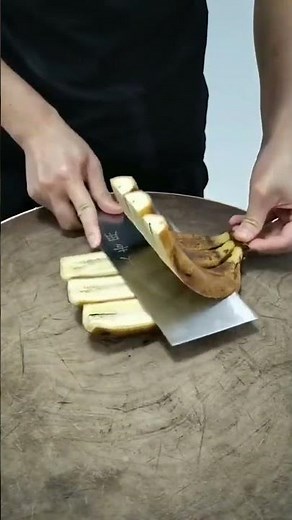How to Cut Bananas Perfectly | Simple and Satisfying Knife Skills Trick for Clean Slices