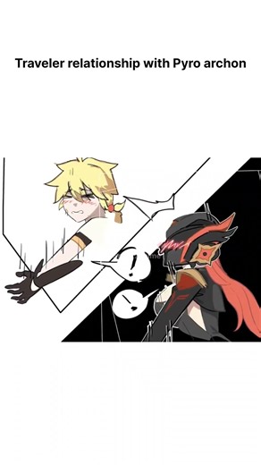 Traveler relationship with Pyro archon #genshin #genshinimpact #mavuika#aether#genshinmemes