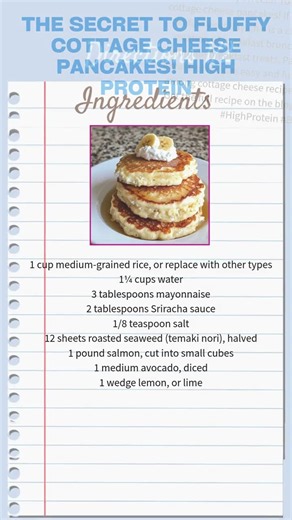 The secret to fluffy Cottage Cheese Pancakes! High Protein