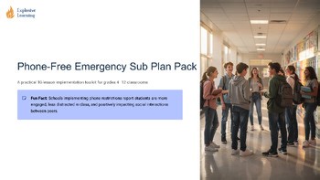 Phone-Free Emergency Sub Plans | Classroom Management PowerPoint Lesson