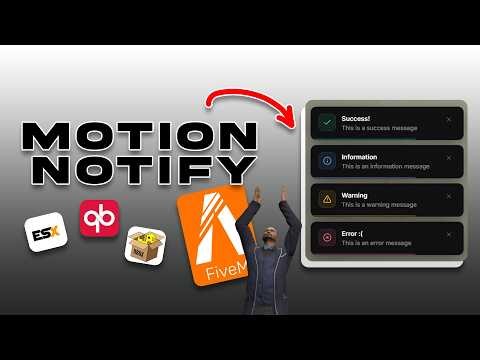How to replace the default notify system of fivem server like ESX, QBOX, and QB - motion_notify