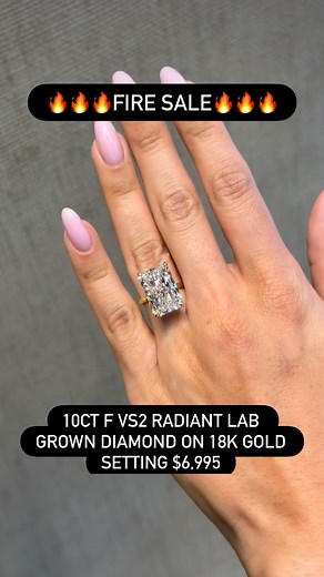 364 reactions · 6 comments | SALE END DEC 1 - 10CT F VS2 RADIANT LAB GROWN DIAMOND ON 18K GOLD SETTING $6,995 | AlexanderSparks | Facebook