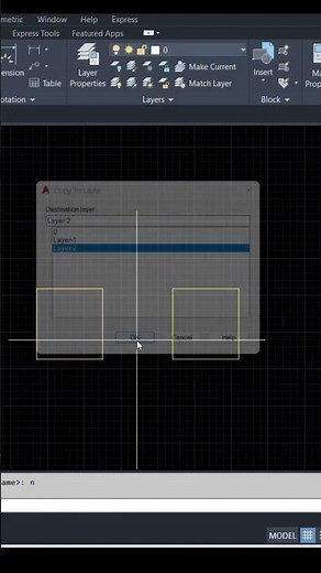 Copy to Layer #autocadtutorial