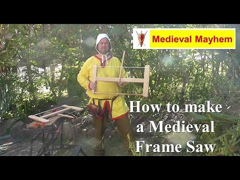 How to make a medieval # Frame Saw (DIY woodworking tools)