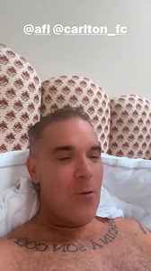 Introducing Robbie Williams' newest hit song, "We got the better McKay" 🤣 📸 robbiewilliams on Instagram | news.com.au Sport