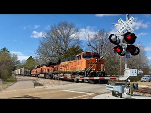 GEVO ES44 Doubleheader Pilots Southbound BNSF Priority Manifest (H-MEMAMO) - Red Banks, MS - 3/16/25