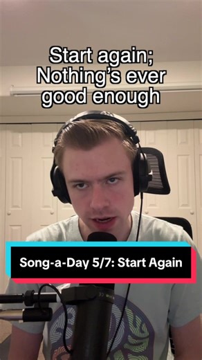 This is, once again, the song I wrote because I failed to finish writing the song I actually wanted to make. Tonally, it’s irritated again, but there’s also a bit of fear that slips in every once in a while—fear that no matter how much better of a songwriter I may become, I’ll never escape failure or inferior writing. I’m also embarrassed that this song is so hollow and shallow, but I feel like that’s been my struggle this whole week.