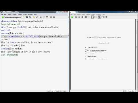 Latex tutorial text formatting bold itlaic subscript superscript.avi