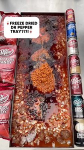 🥤❄️🔥Freeze dried Dr Pepper mashup tray!🔥❄️🥤 #reels #viral #satisfying #asmr #explorepage #candies #freezedried | Poppin Candy