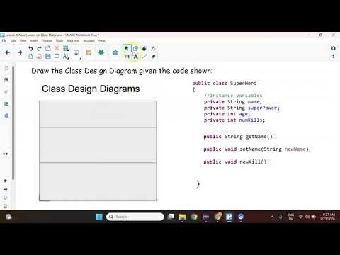 Class Design Diagrams Lesson