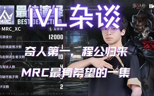 IVL杂谈第6期：奇人第一，程公归来!MRC最有希望的一集