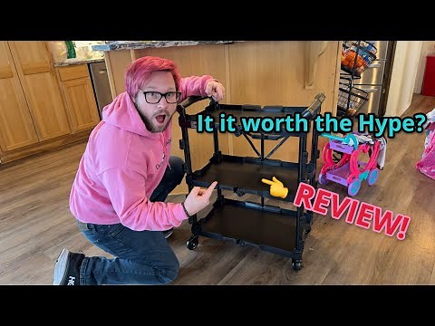 Unboxing & Review: Hyper Tough 3-Shelf Plastic Collapsible Cart from Walmart