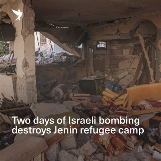 Israel's large-scale assault on Jenin’s refugee camp ended late on Tuesday, 48 hours after it started. The land and air assault involved more than 3,000 Israeli soldiers, dozens of armoured bulldozers and drone strikes and destroyed 80% of the camp. 12 Palestinians had been killed and dozens were injured. Read more: https://www.newarab.com/news/reliving-nakba-residents-describe-israels-jenin-attack | The New Arab