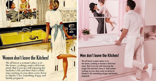 Photographer switches gender roles in sexist vintage ads from the 1950s and 60s