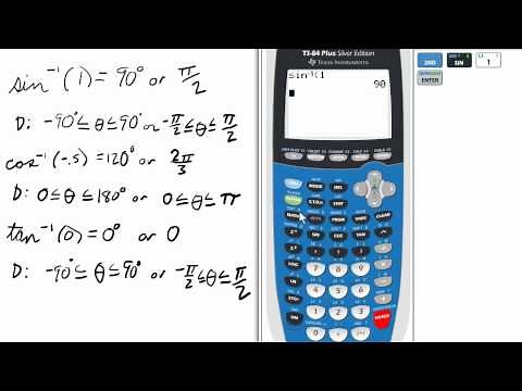 Inverse Trig on TI 84 Graphing Calculator
