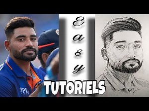 Mohammed Siraj Drawing || how to draw step by step siraj sketch || Indian cricket player #drawing
