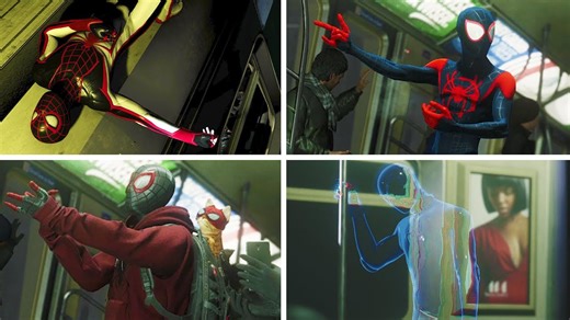 All fast travels animations in Spider-Man Miles Morales w/ all Miles Morales suits