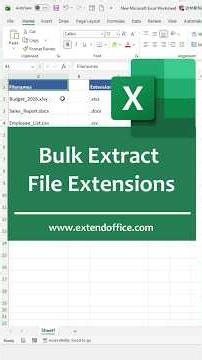 Extract File Extensions in Excel (2 Easy Ways) #excel #kutools