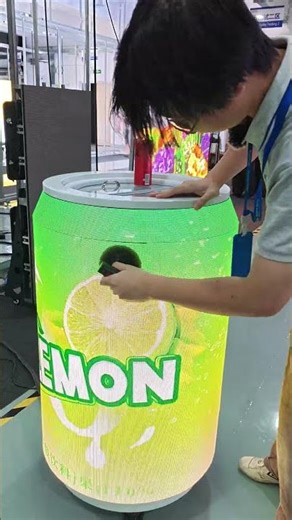 Enjoy a chilled cola on the LED fridge screen with a pull-tab can!#leddisplay #ledscreen #eagerled